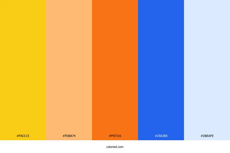 Yellow Orange Blue Color Palette
