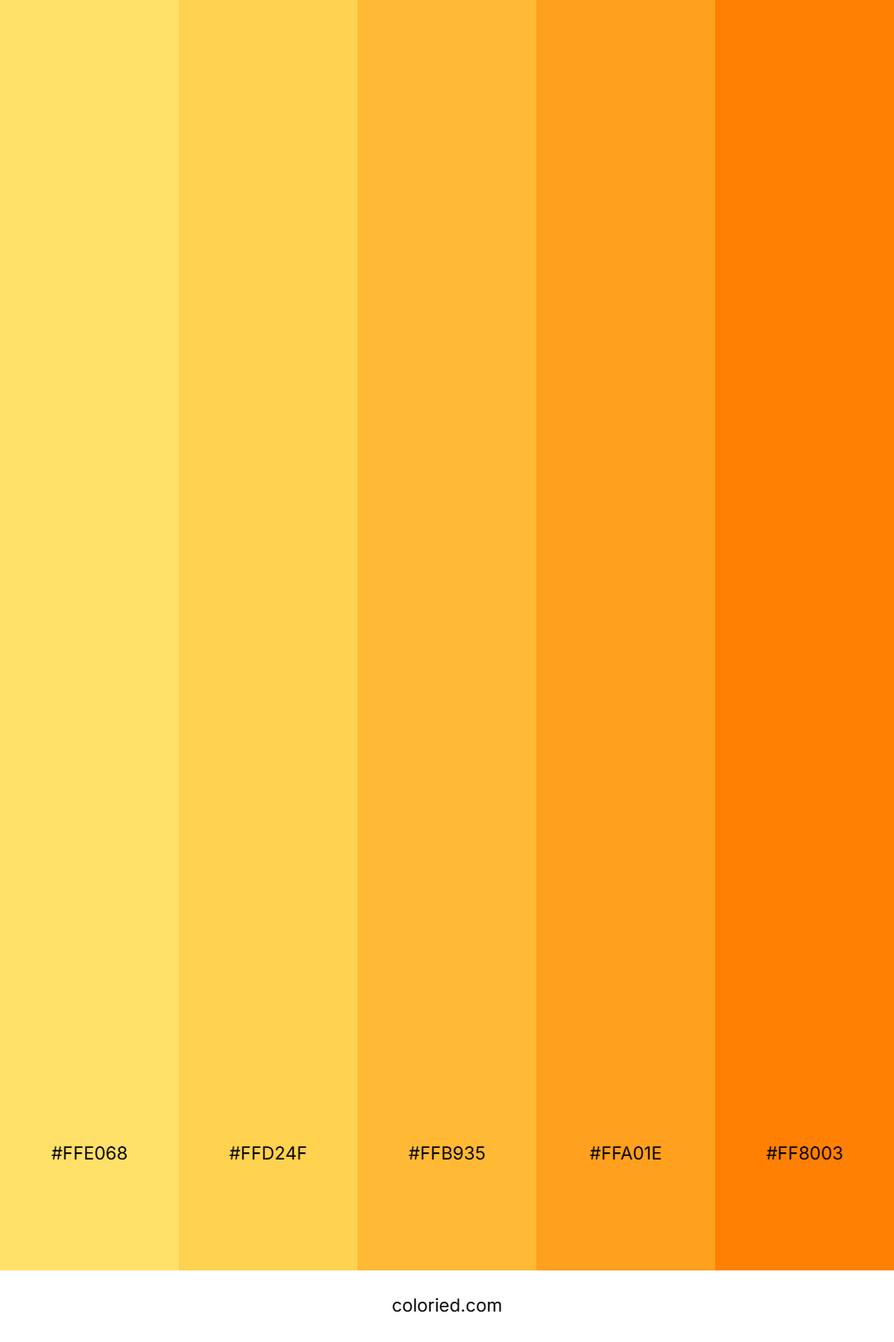Yellow Orange Gradient Color Palette