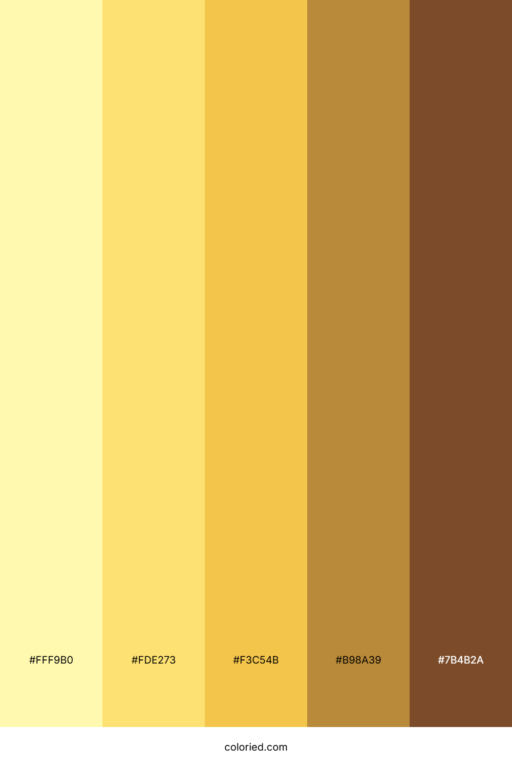 Yellow to Brown Gradient Color Palette