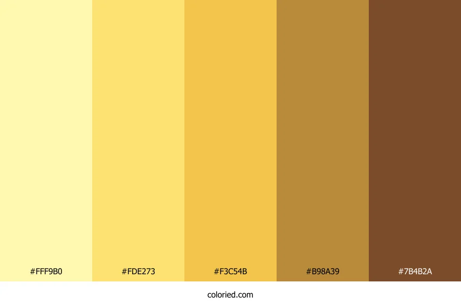 Yellow to Brown Gradient Color Palette
