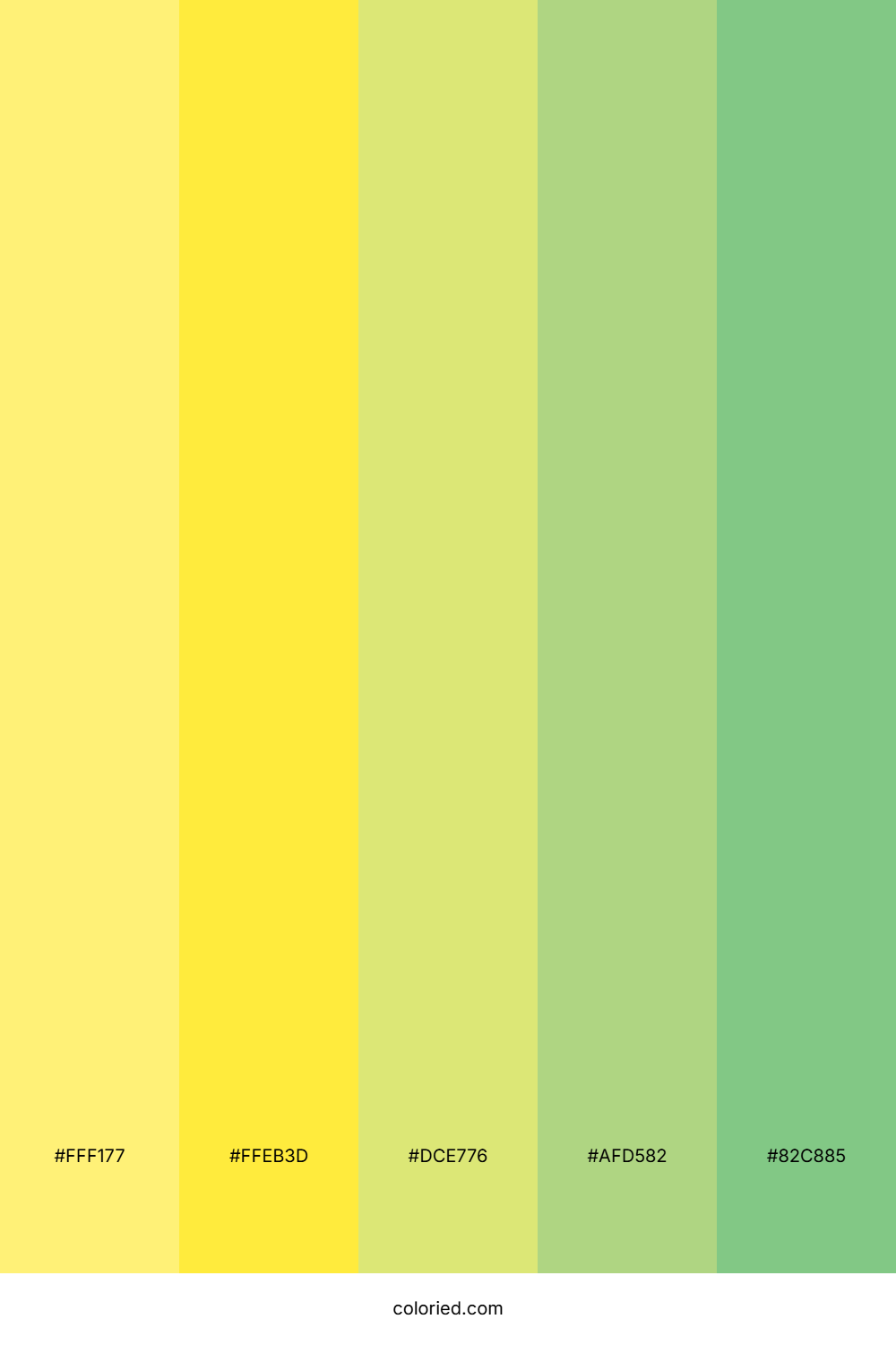 Yellow to Green Gradient Color Palette