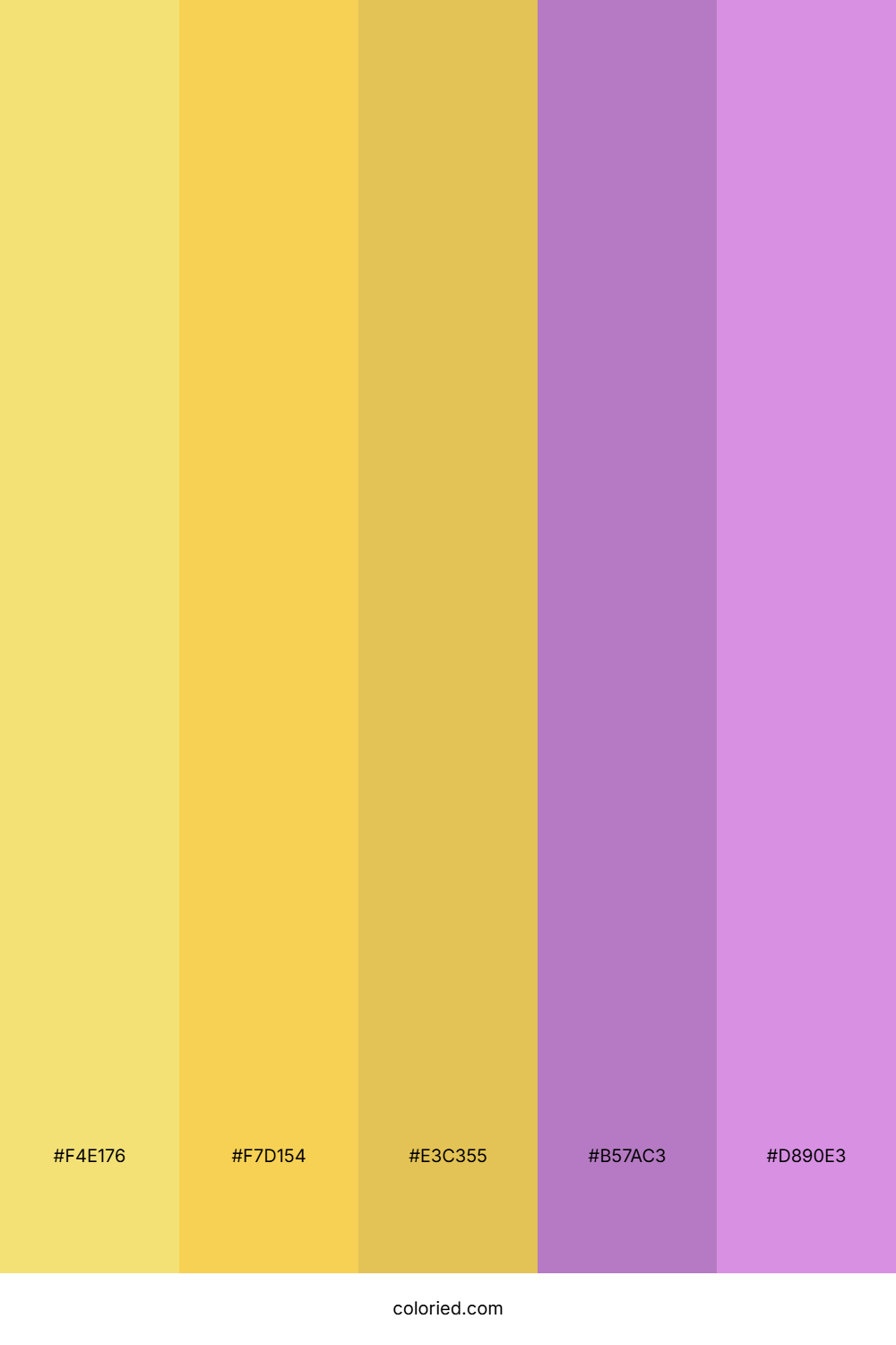 Yellow to Purple Gradient Color Palette