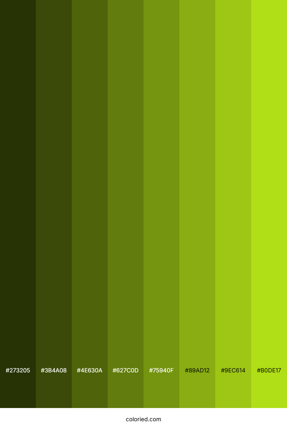 Yellowish Green Color Shades