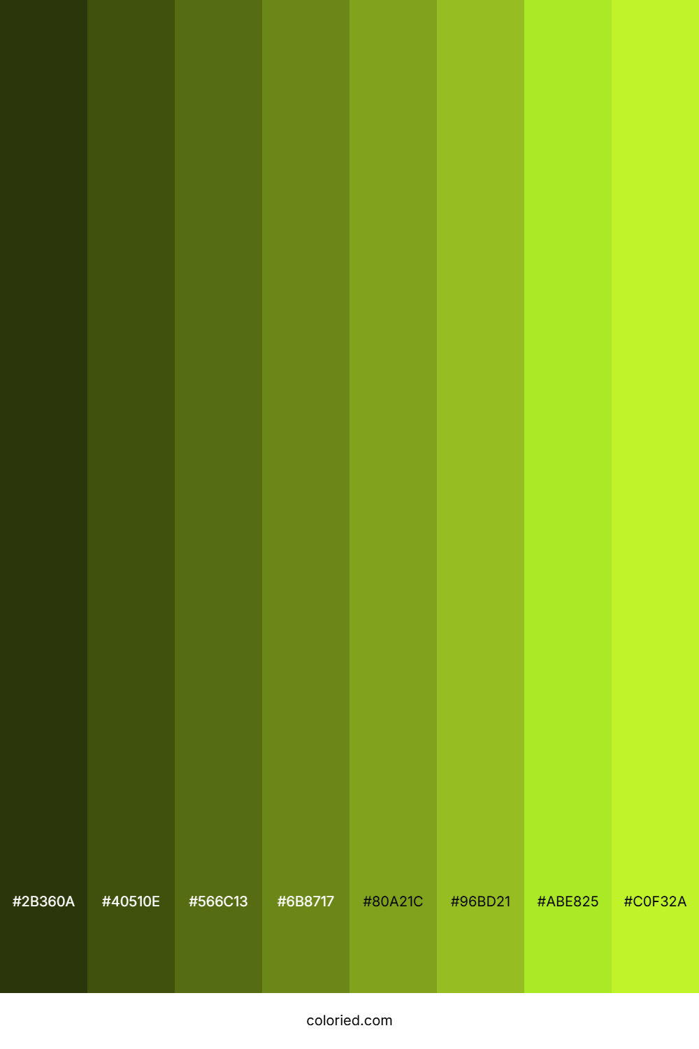 Yellowy Green Color Shades