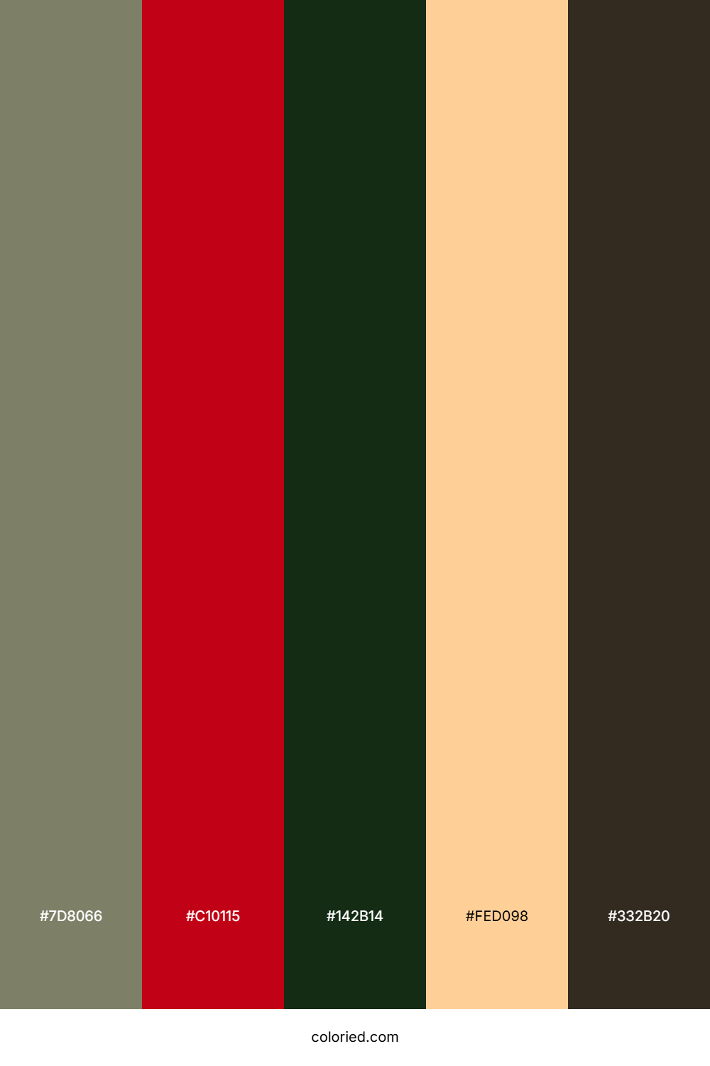 Yuletide Evergreen Berry Color Palette